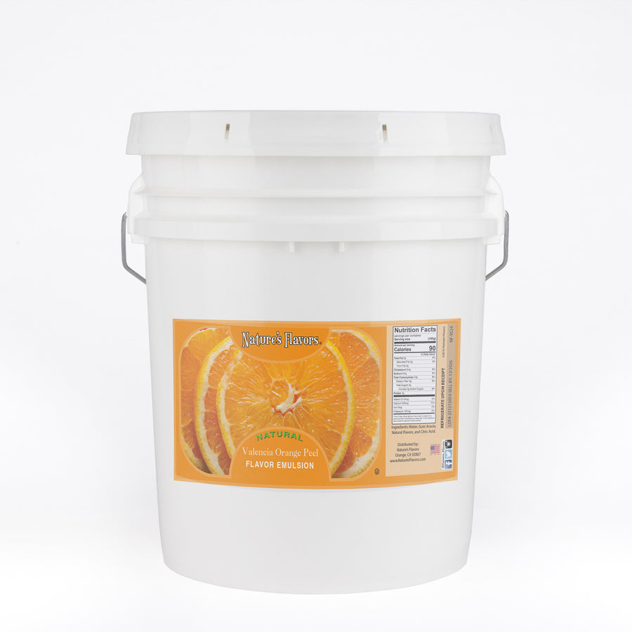 Valencia Orange Peel Flavor Emulsion for High Heat Applications