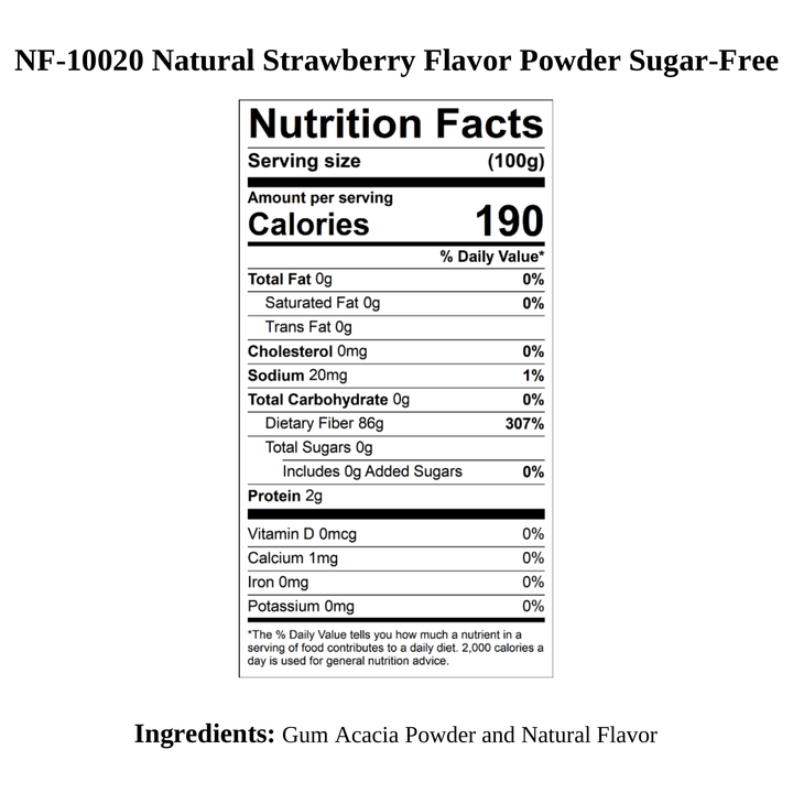 Sugar Free Strawberry Flavor Powder