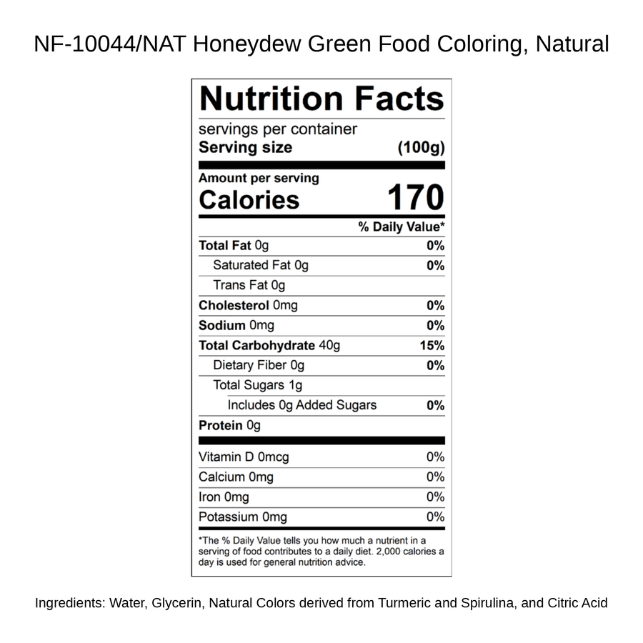 Honeydew Green Food Coloring, Natural