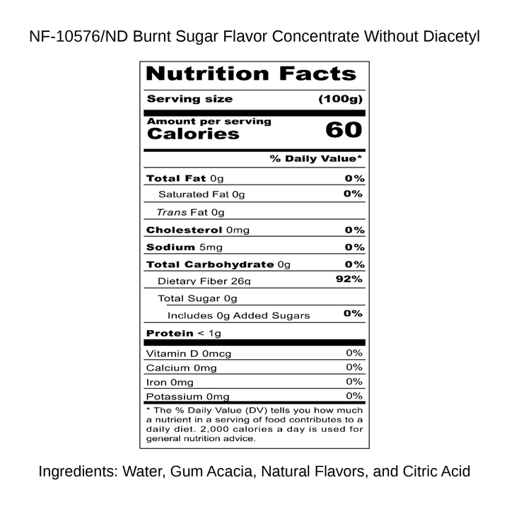 Burnt Sugar Flavor Concentrate Without Diacetyl