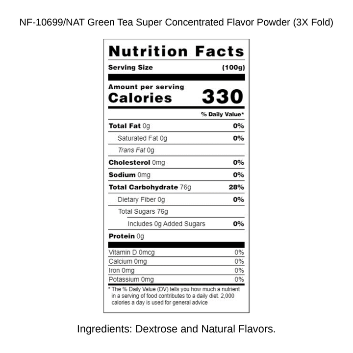 Green Tea Super Concentrated Flavor Powder (3X Fold)