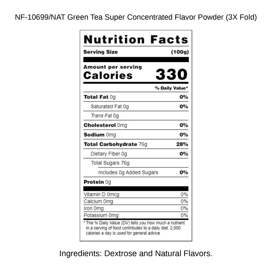 Green Tea Super Concentrated Flavor Powder (3X Fold)