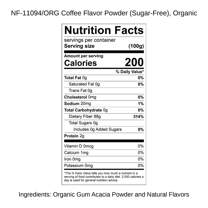 Coffee Flavor Powder (Sugar-Free), Organic