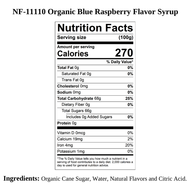 Blue Raspberry Syrup, Organic