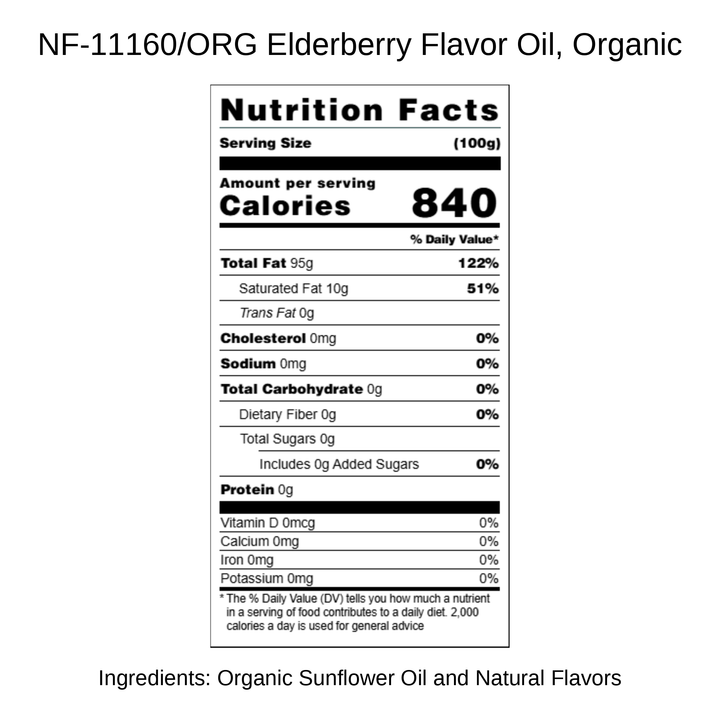 Elderberry Flavor Oil, Organic