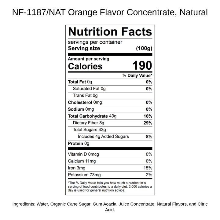 Orange Flavor Concentrate, Natural