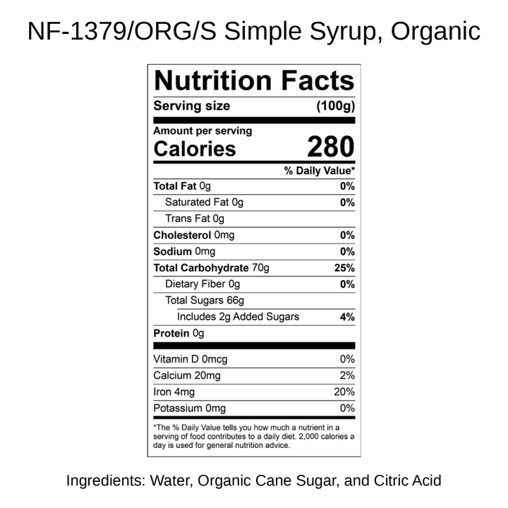 Simple Syrup, Organic