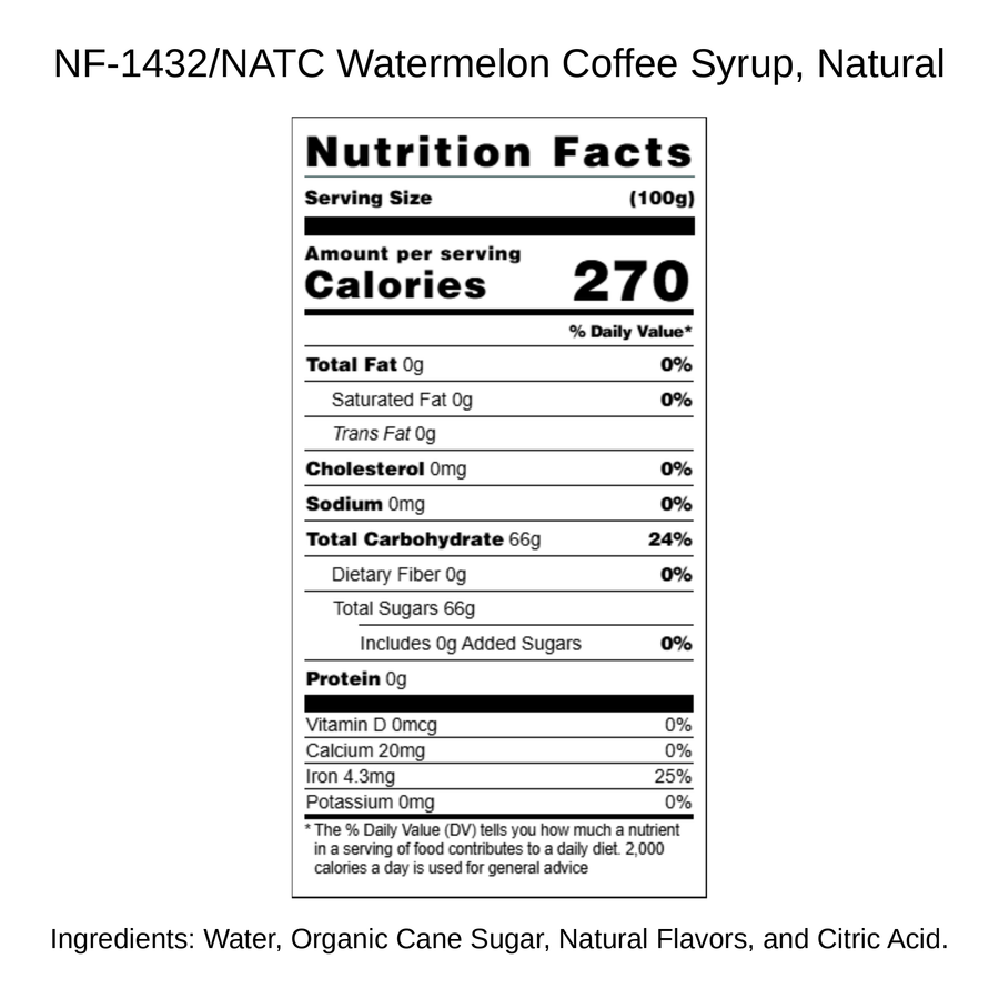 Watermelon Coffee Syrup, Natural