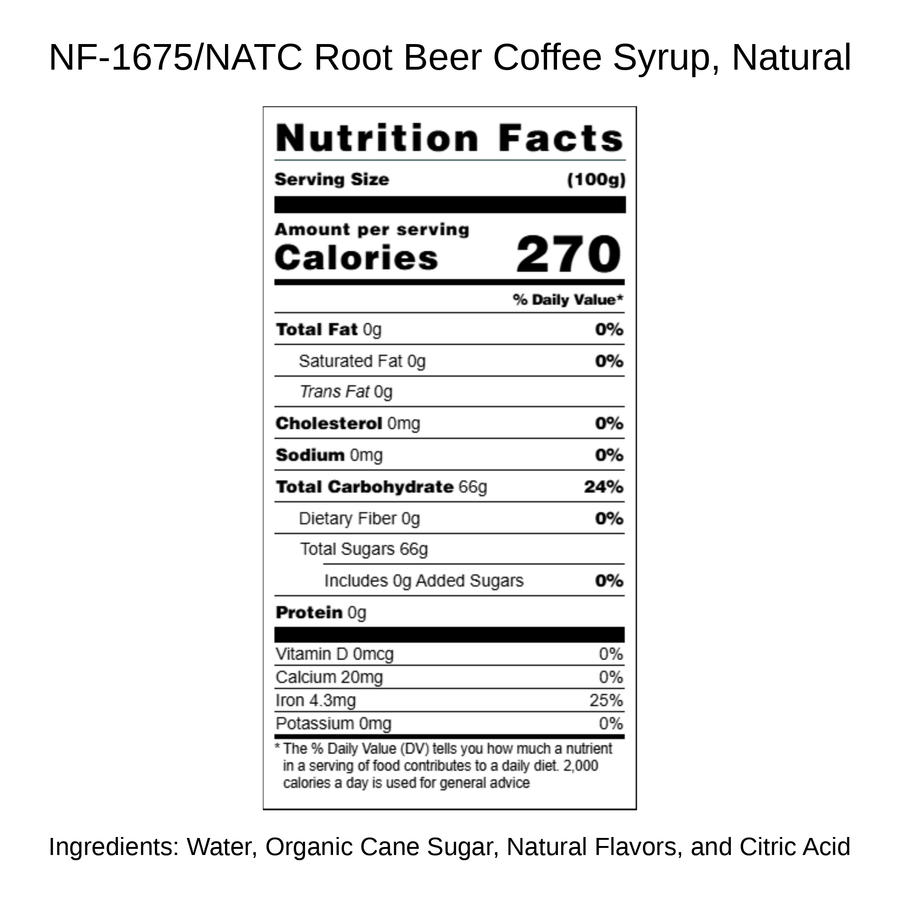 Root Beer Coffee Syrup, Natural