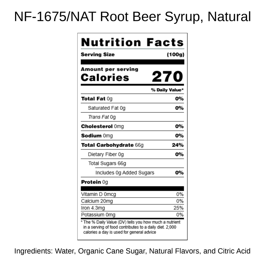 Root Beer Syrup, Natural
