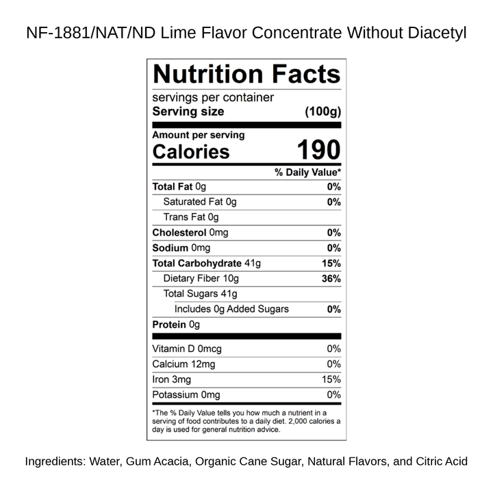 Lime Flavor Concentrate Without Diacetyl
