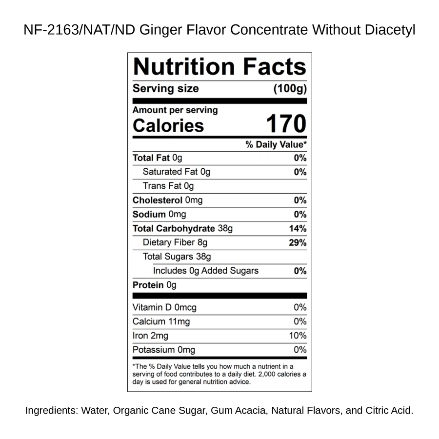 Ginger Flavor Concentrate Without Diacetyl