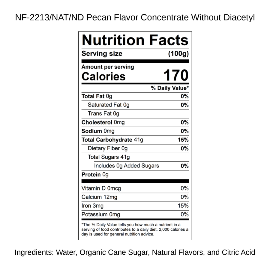 Pecan Flavor Concentrate Without Diacetyl