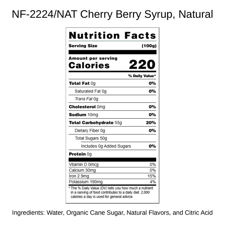 Cherry Berry Syrup, Natural