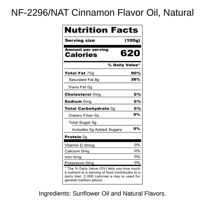 Cinnamon Flavor Oil, Natural