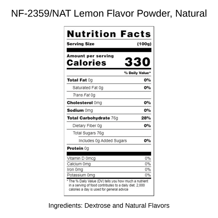 Lemon Flavor Powder, Natural
