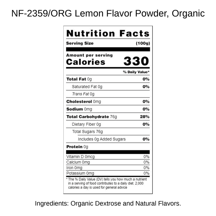 Lemon Flavor Powder, Organic