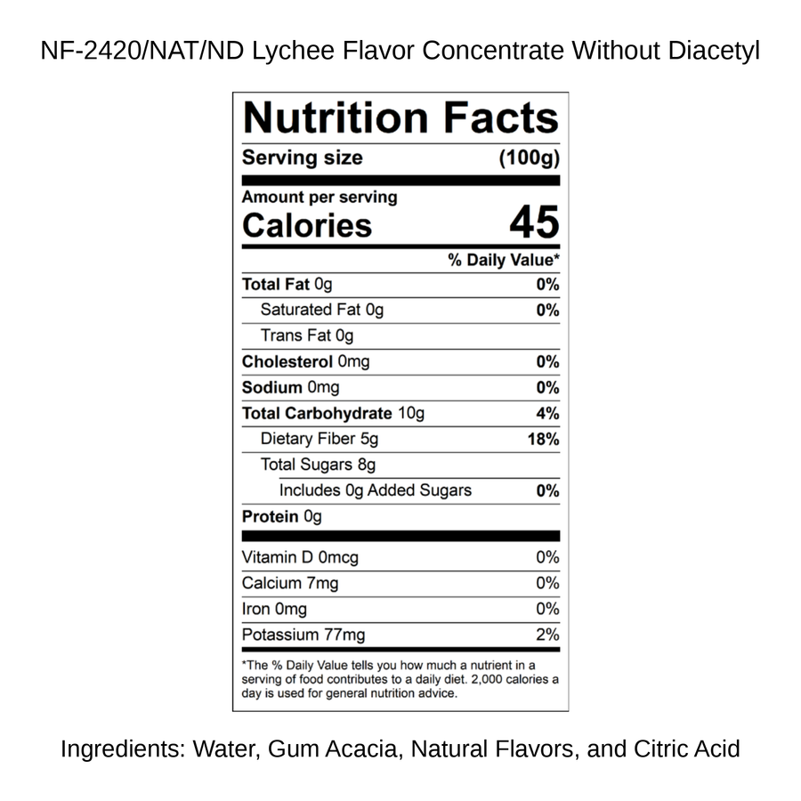 Lychee Flavor Concentrate Without Diacetyl