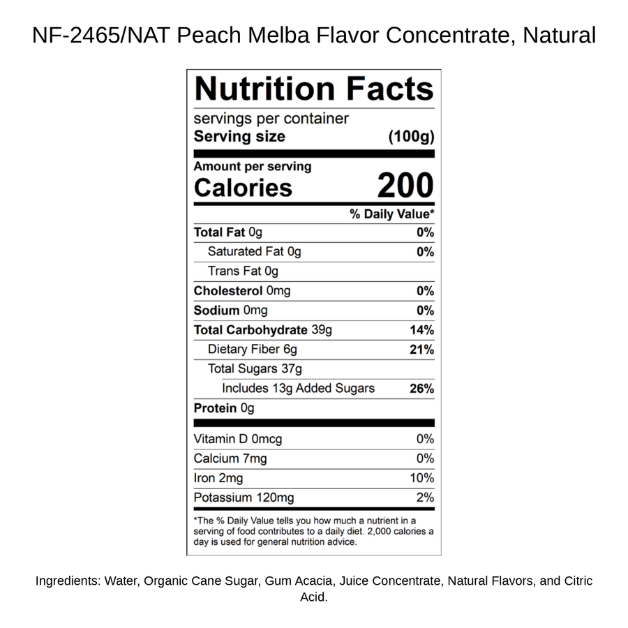 Peach Melba Flavor Concentrate, Natural