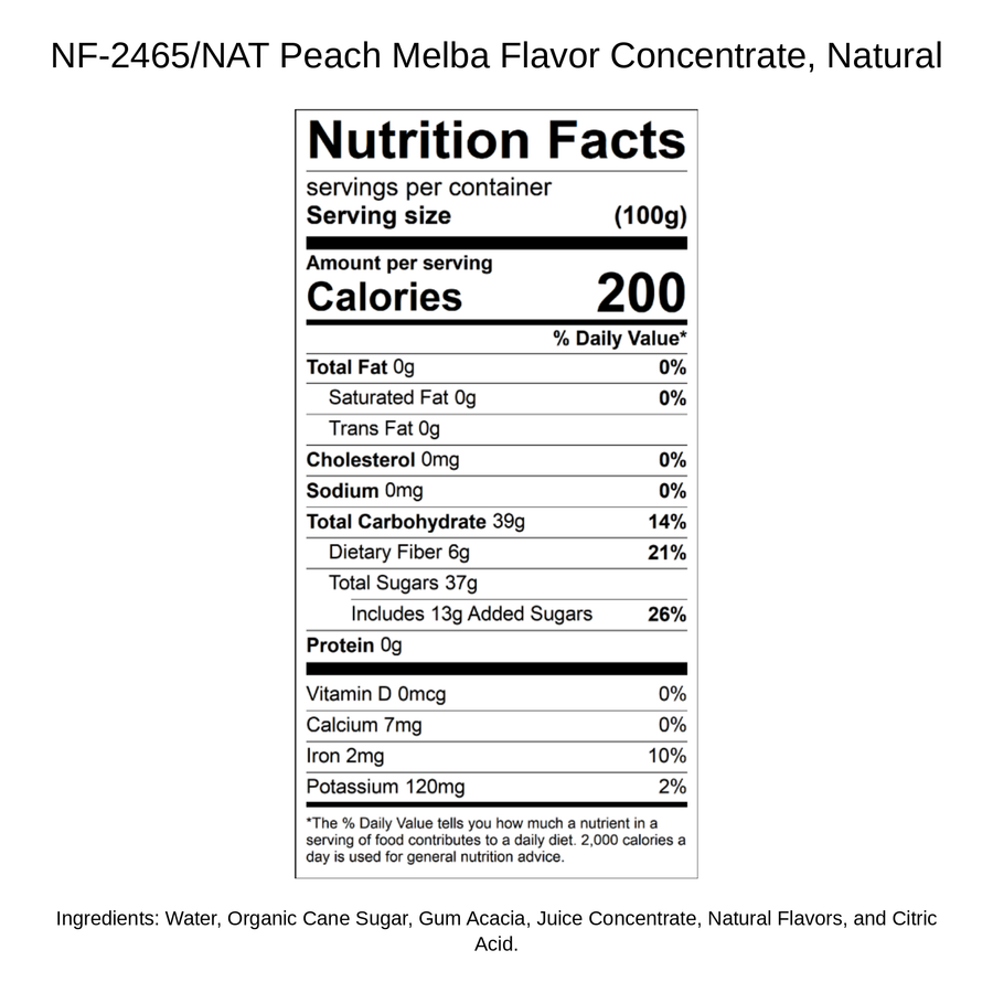 Peach Melba Flavor Concentrate, Natural