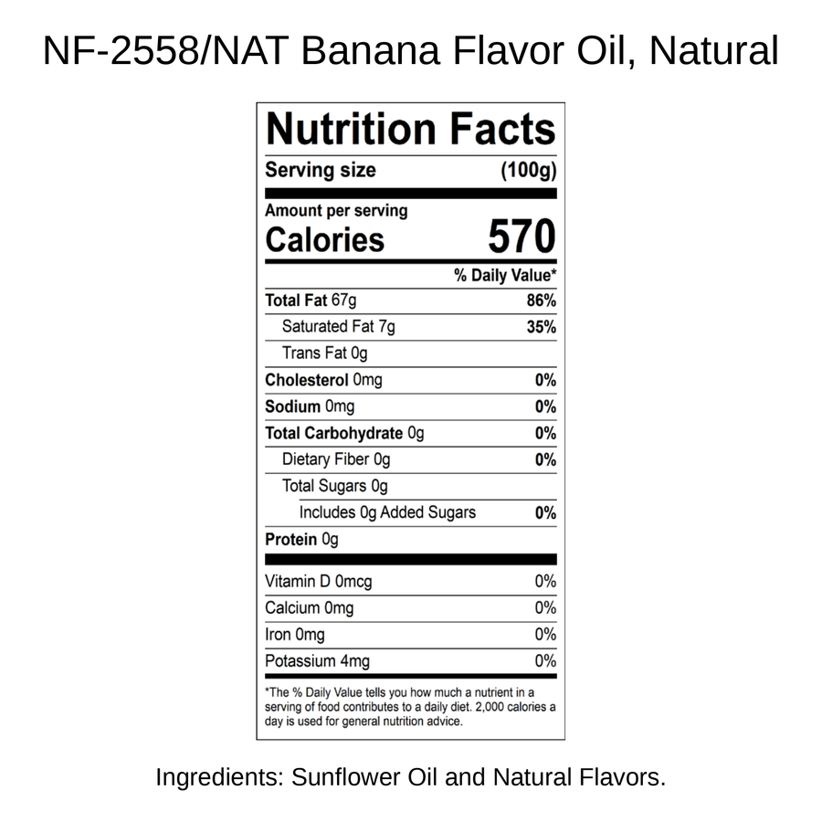 Banana Flavor Oil, Natural