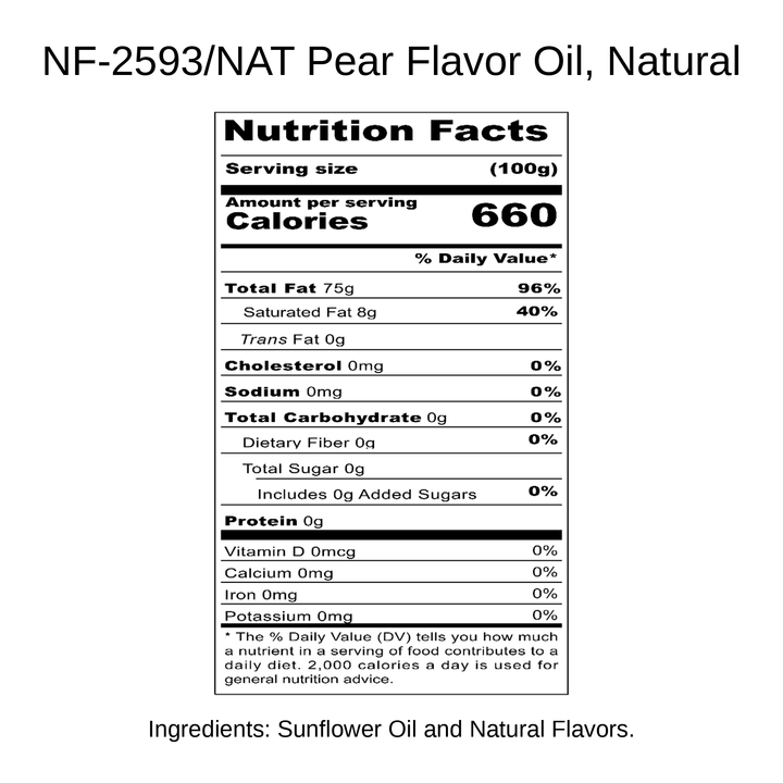 Pear Flavor Oil, Natural