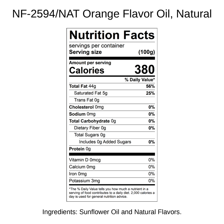 Orange Flavor Oil, Natural