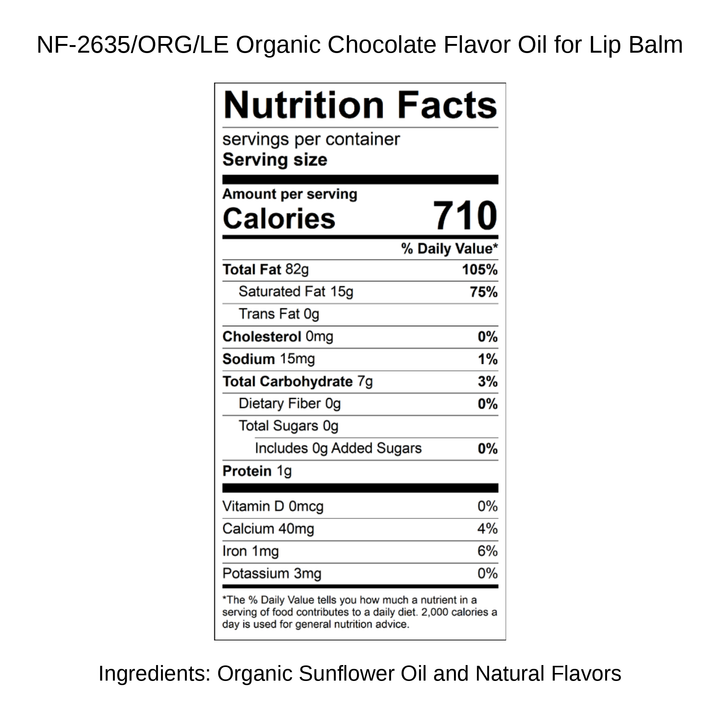 Organic Chocolate Flavor Oil for Lip Balm