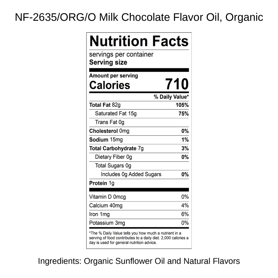 Milk Chocolate Flavor Oil, Organic