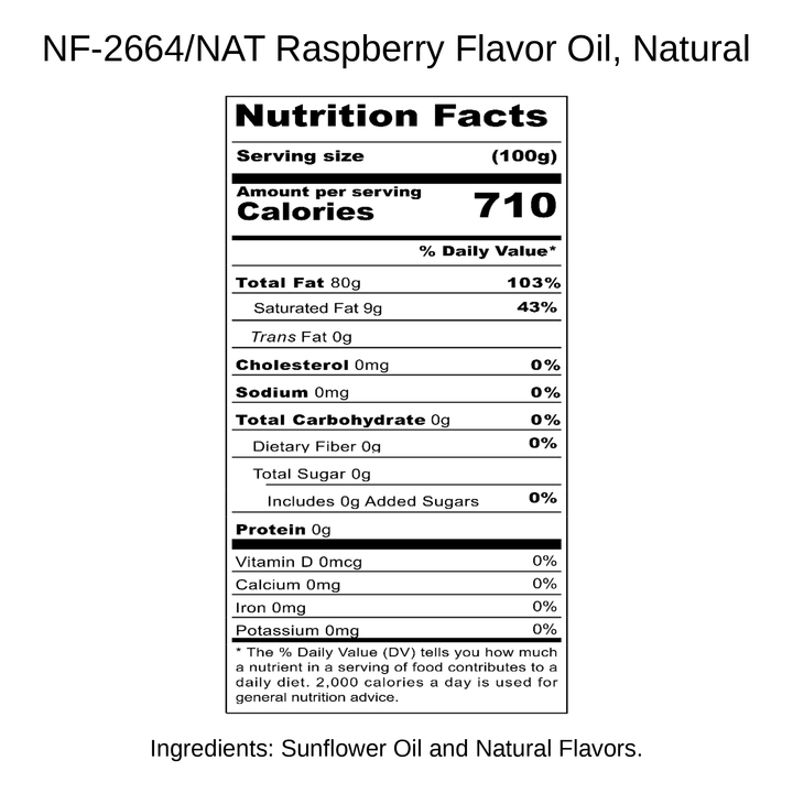 Raspberry Flavor Oil, Natural