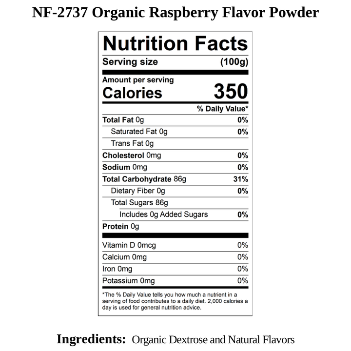 Raspberry Flavor Powder, Organic