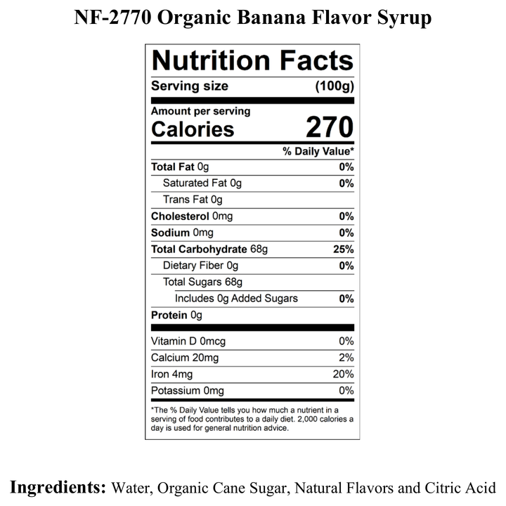 Banana Syrup, Organic