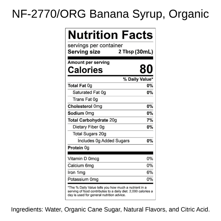 Banana Syrup, Organic