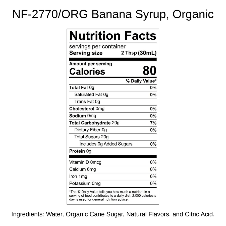 Banana Syrup, Organic