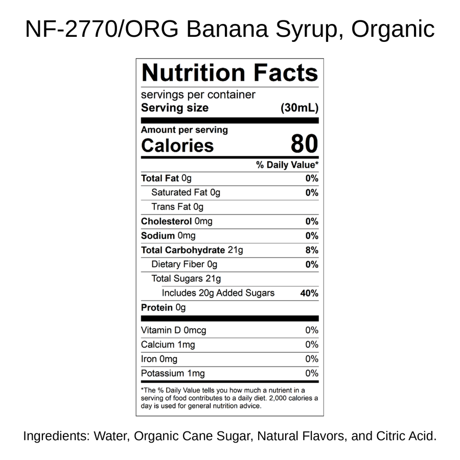 Banana Syrup, Organic