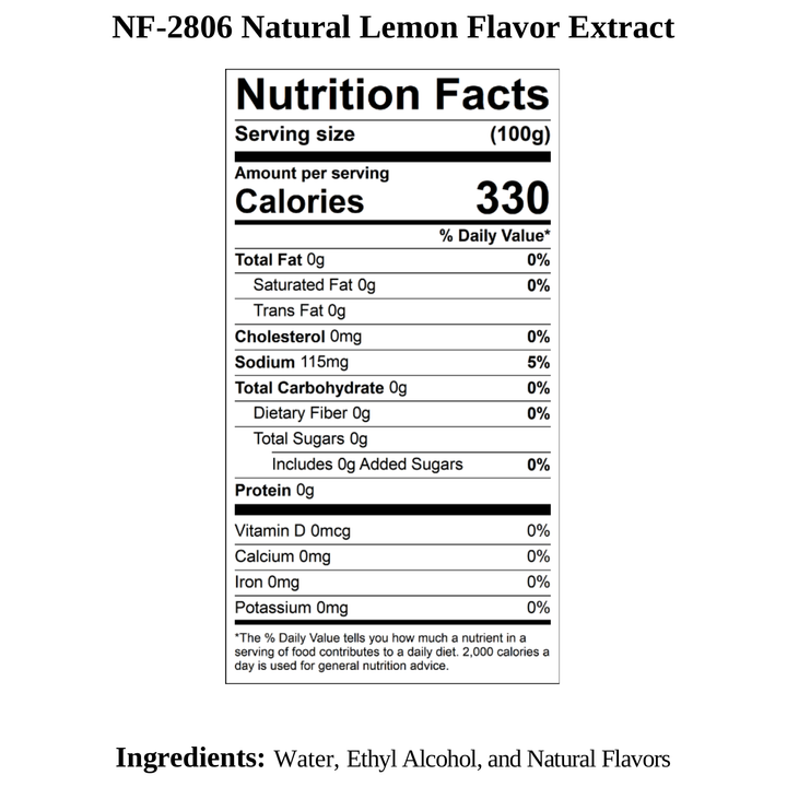 Lemon Flavor Extract (Pure), Natural