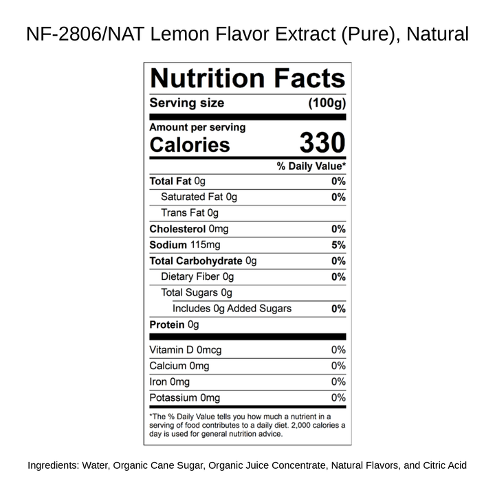 Lemon Flavor Extract (Pure), Natural