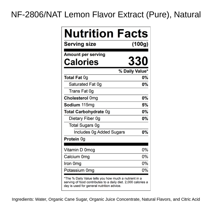 Lemon Flavor Extract (Pure), Natural