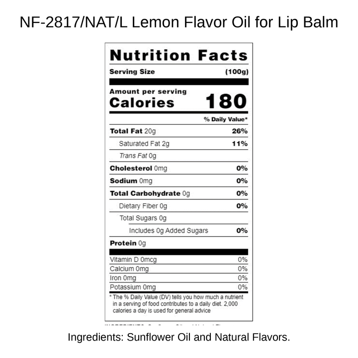 Lemon Flavor Oil for Lip Balm