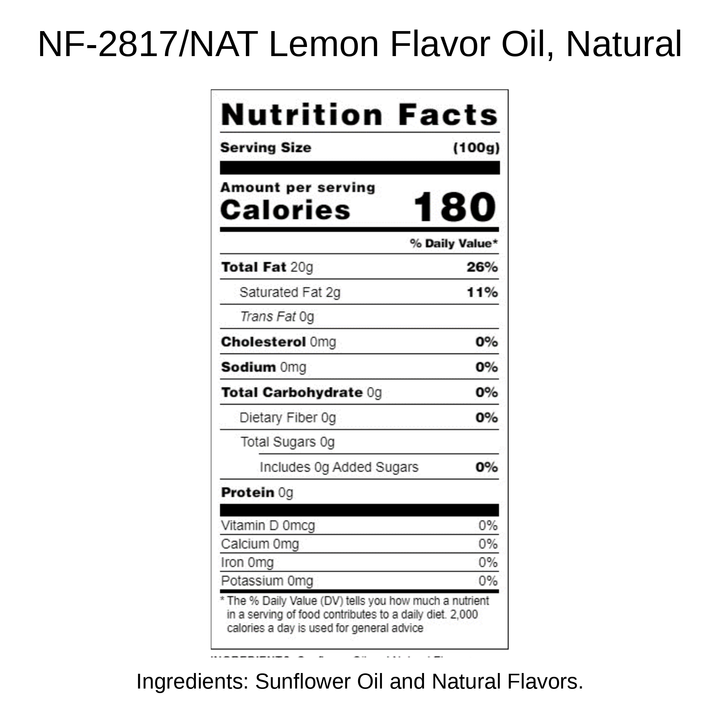 Lemon Flavor Oil, Natural
