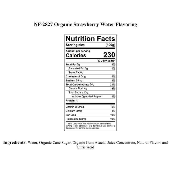 Strawberry Water Flavoring, Organic