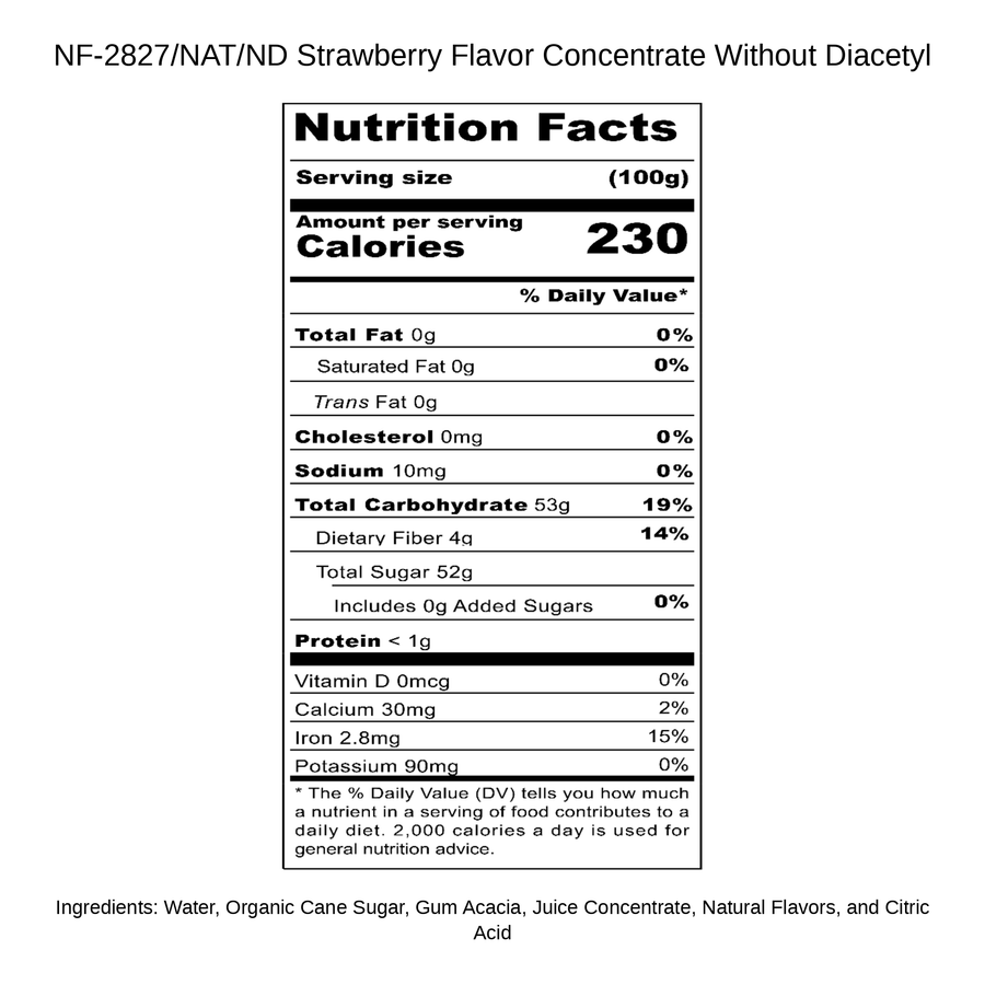Strawberry Flavor Concentrate Without Diacetyl