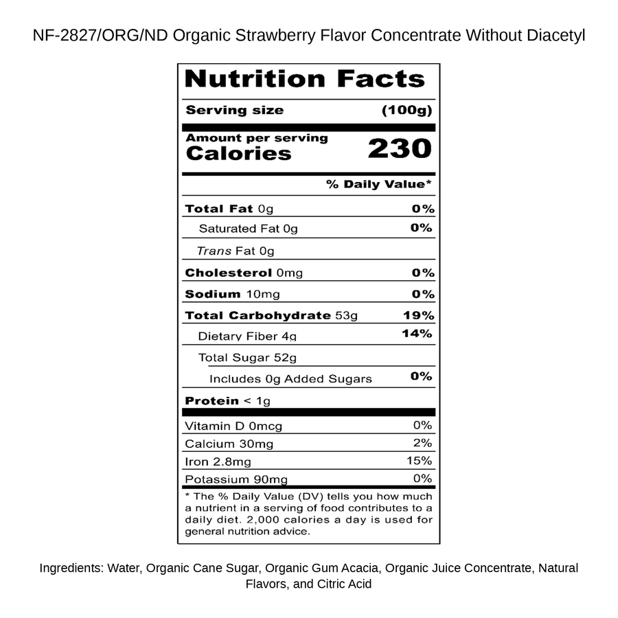 Organic Strawberry Flavor Concentrate Without Diacetyl