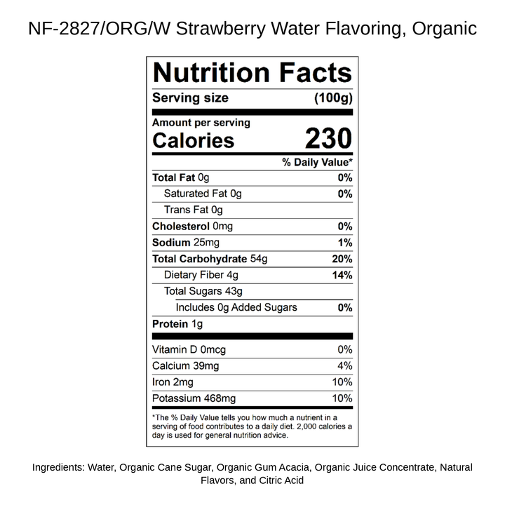 Strawberry Water Flavoring, Organic