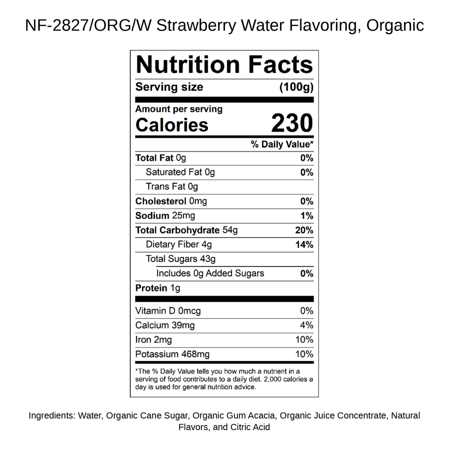 Strawberry Water Flavoring, Organic