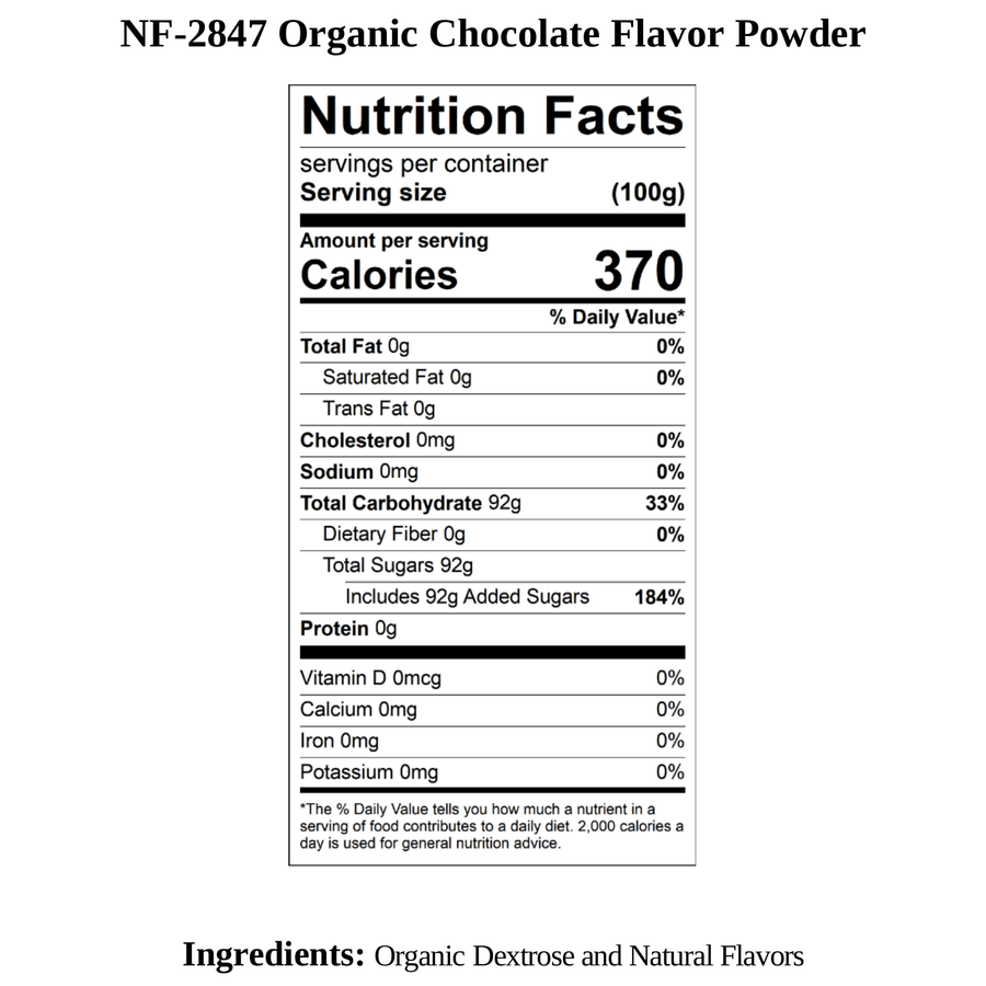 Chocolate Flavor Powder, Organic