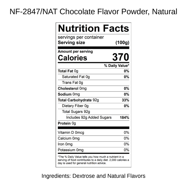 Chocolate Flavor Powder, Natural