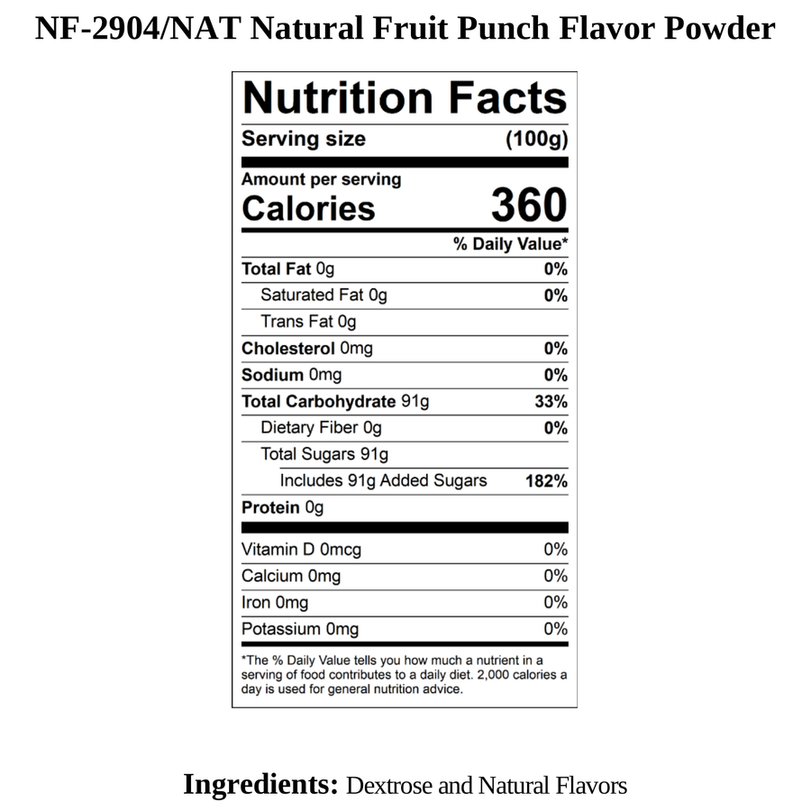 Fruit Punch Flavor Powder, Natural