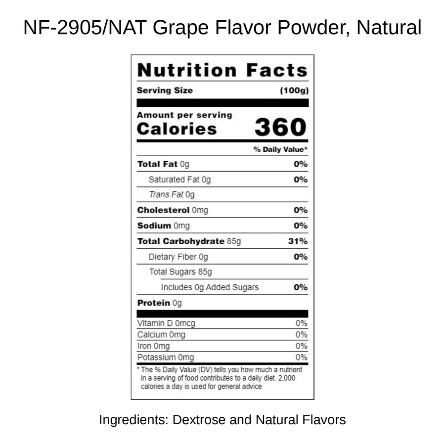 Grape Flavor Powder, Natural