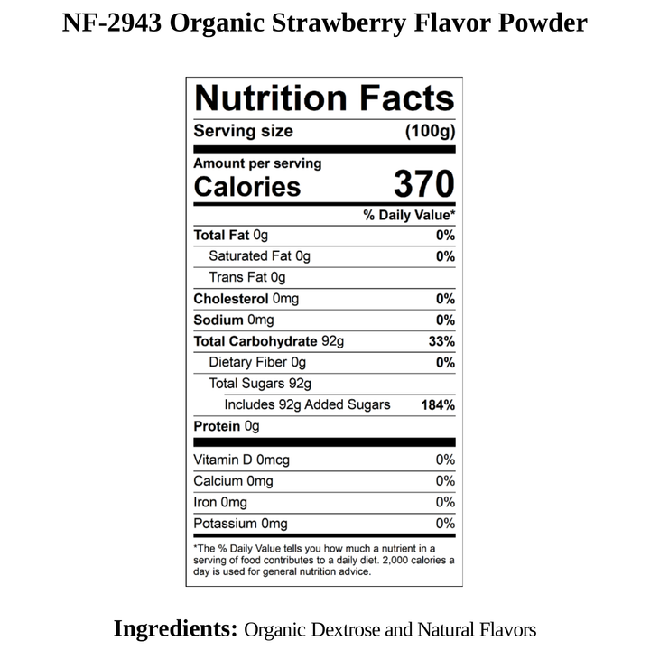 Strawberry Flavor Powder, Organic